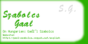 szabolcs gaal business card